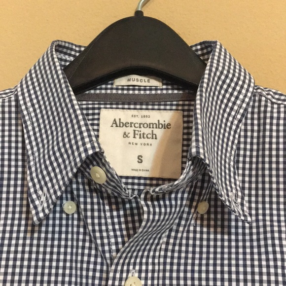 💙🔥ABERCROMBIE&FITCH SHORT-SLEEVE BUTTON-UP SHIRT - Picture 4 of 16